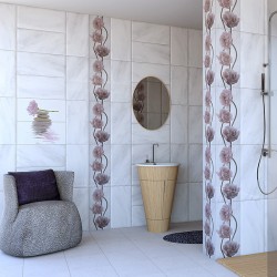 Пленителни  плочки за баня Леда Лале розов от Ceramica Fiore (България)